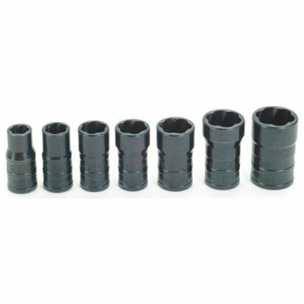 Williams Socket Set, 7 Pieces, 3/8 Inch Dr, 3/8 Inch Size JHWTSFS3807